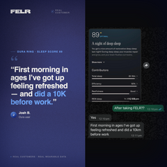 Oura · Deep + REM sleep