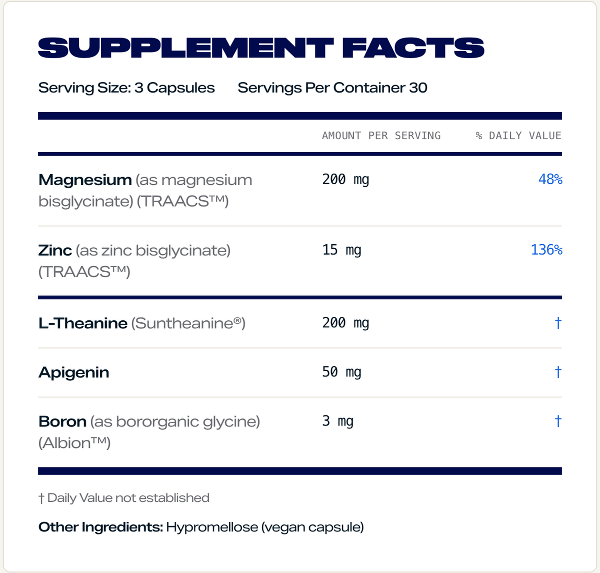 FELR Supplement Facts